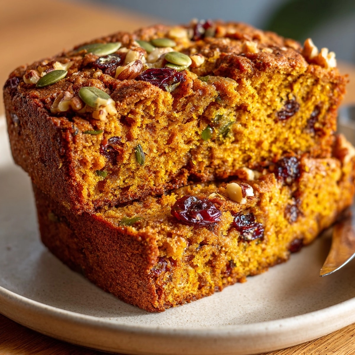 Picture this: a rustic, homemade Simple No-Knead Pumpkin Spice Chaos Bread, ready to be sliced and enjoyed.