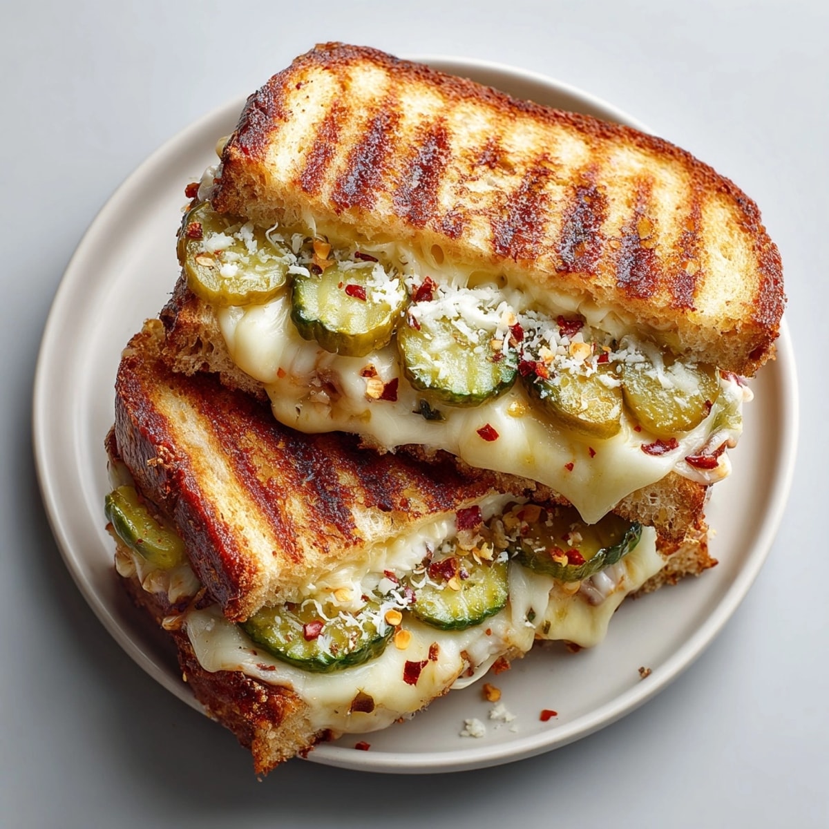 Imagine biting into a warm, melty DIY Pickle Pizza Grilled Cheese Fusion with pickle and pizza flavors.
