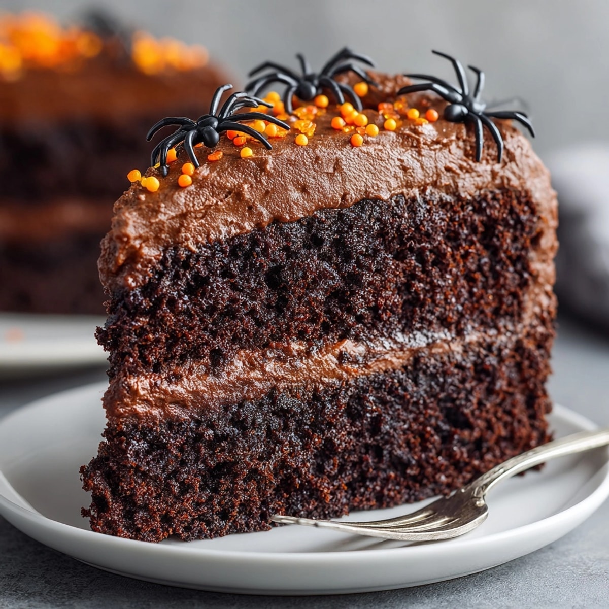 Warm, freshly baked Black Magic Chocolate Cake aroma wafting, ready for chocolate frosting.