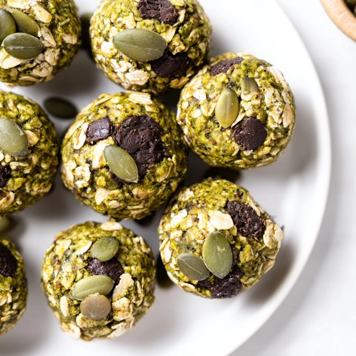 Matcha Pumpkin Muffin Balls
