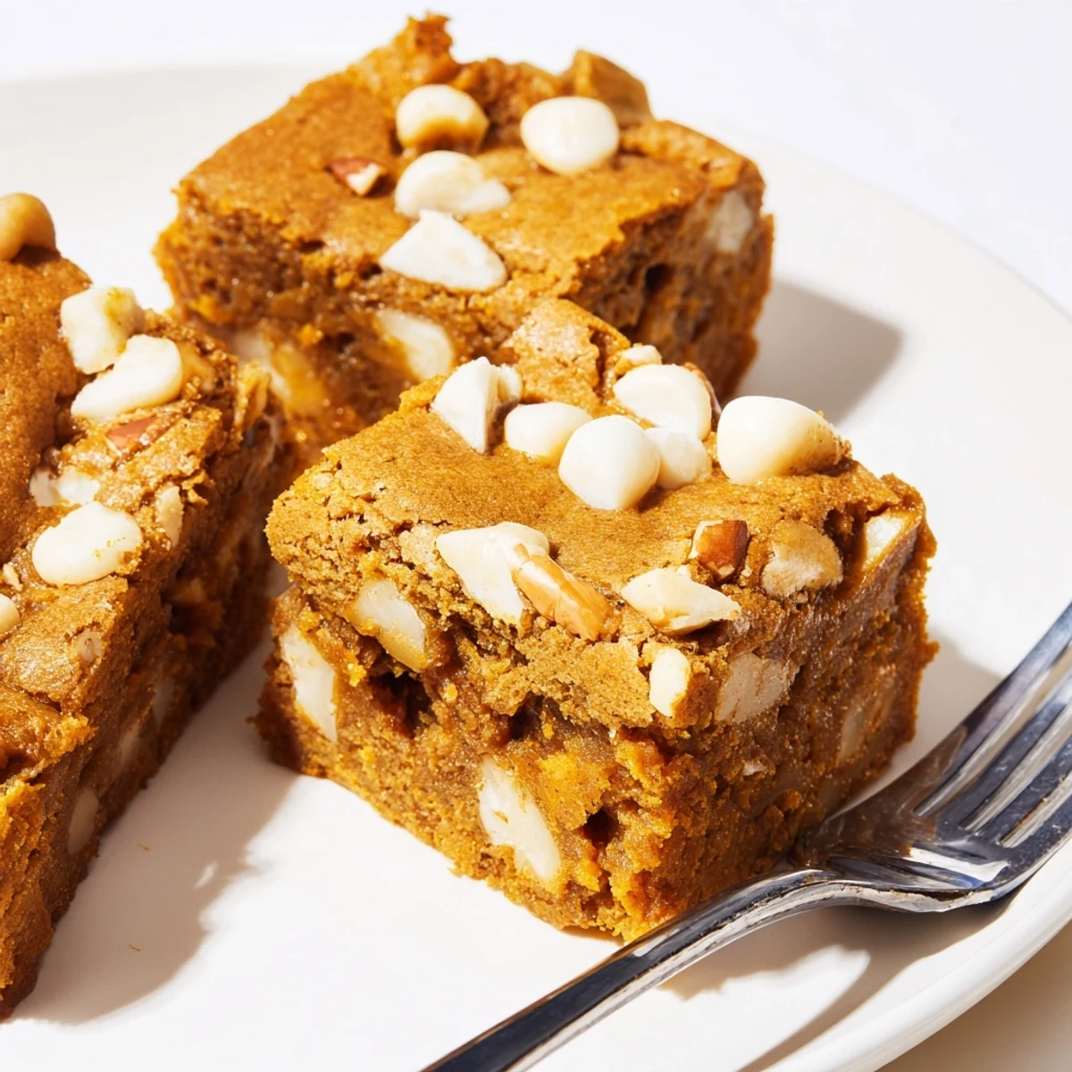 Maple Bourbon Pumpkin Blondies
