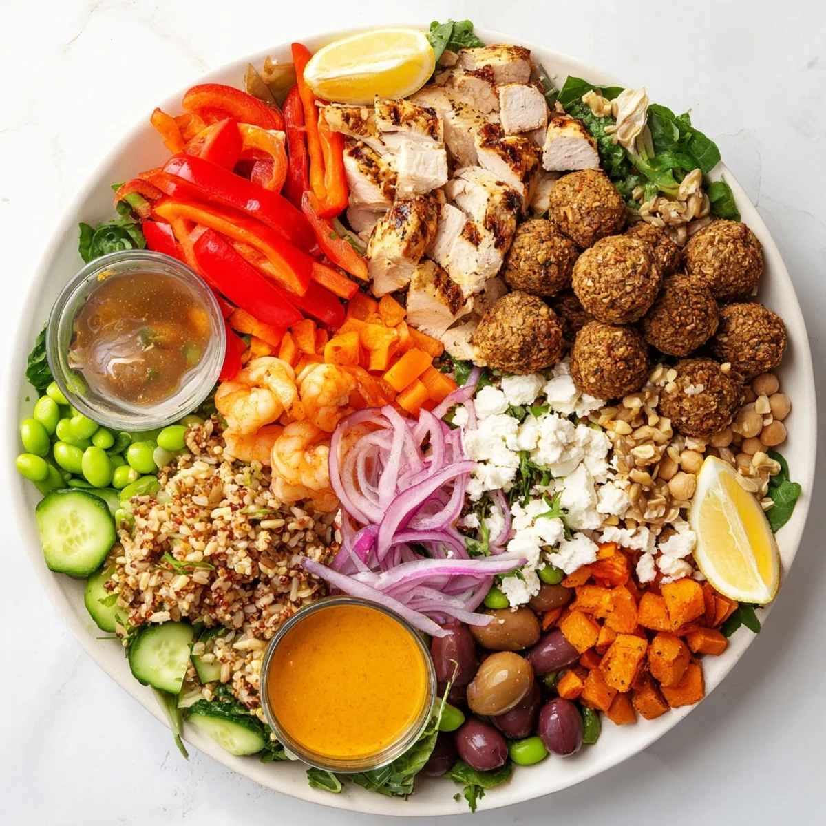 Colorful build-your-own boards and bowls featuring fresh ingredients and toppings.  