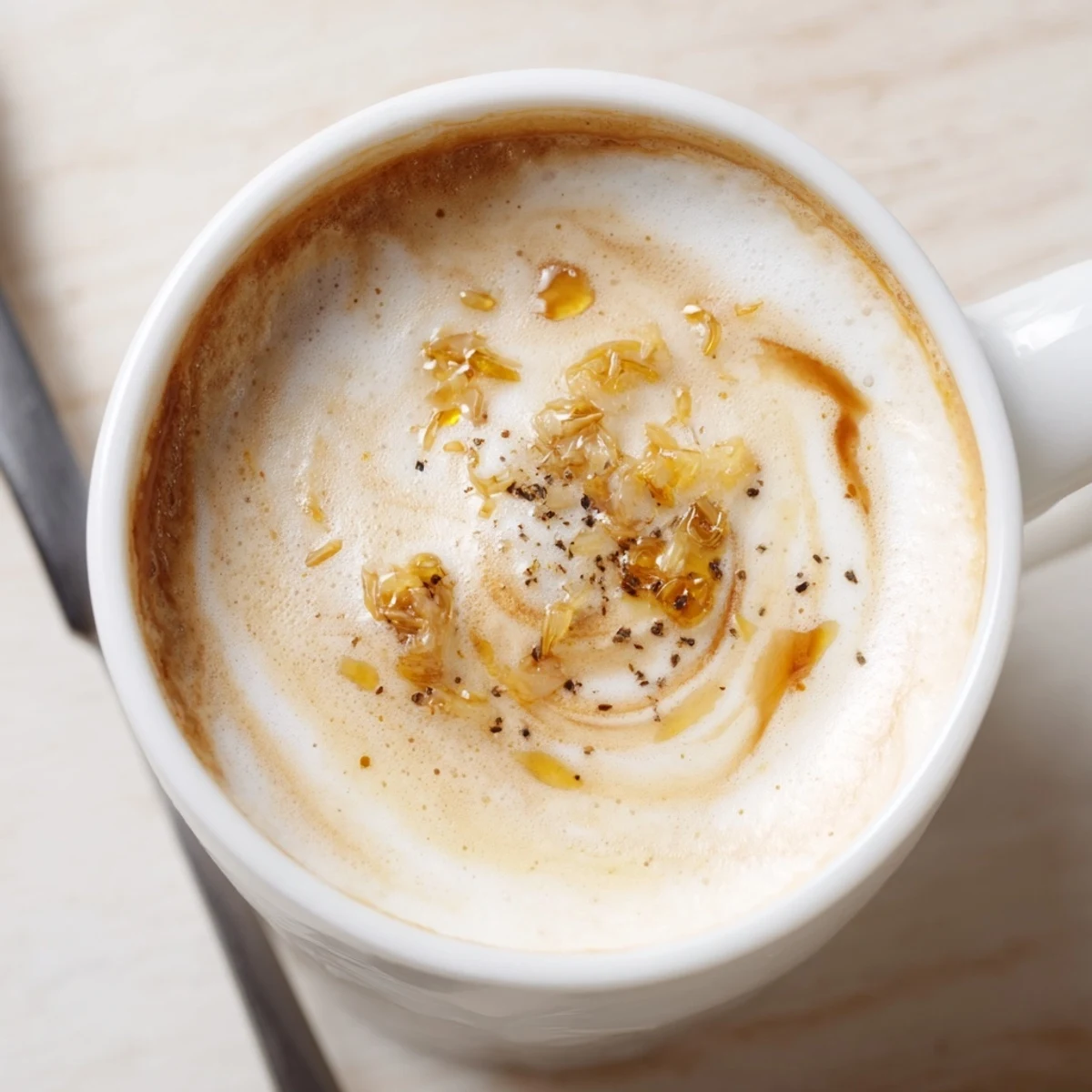 Artfully crafted onion latte with sweet caramel notes and a luscious finish.