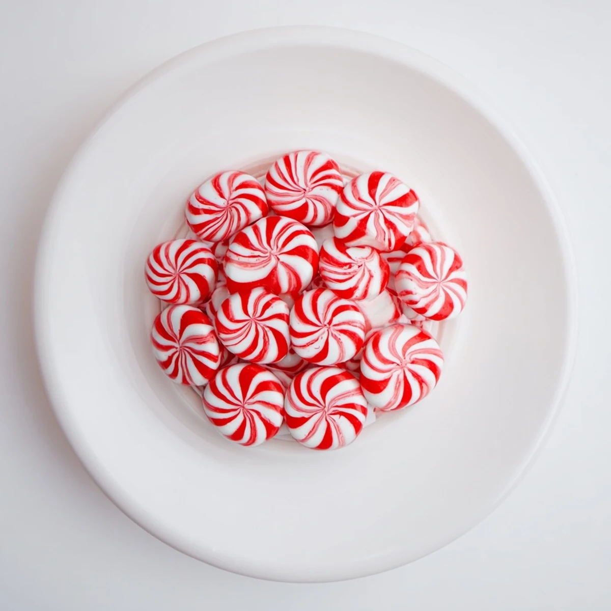Melted, vibrant red and white No-Bake Peppermint Candy Bowl taking shape over an inverted bowl.