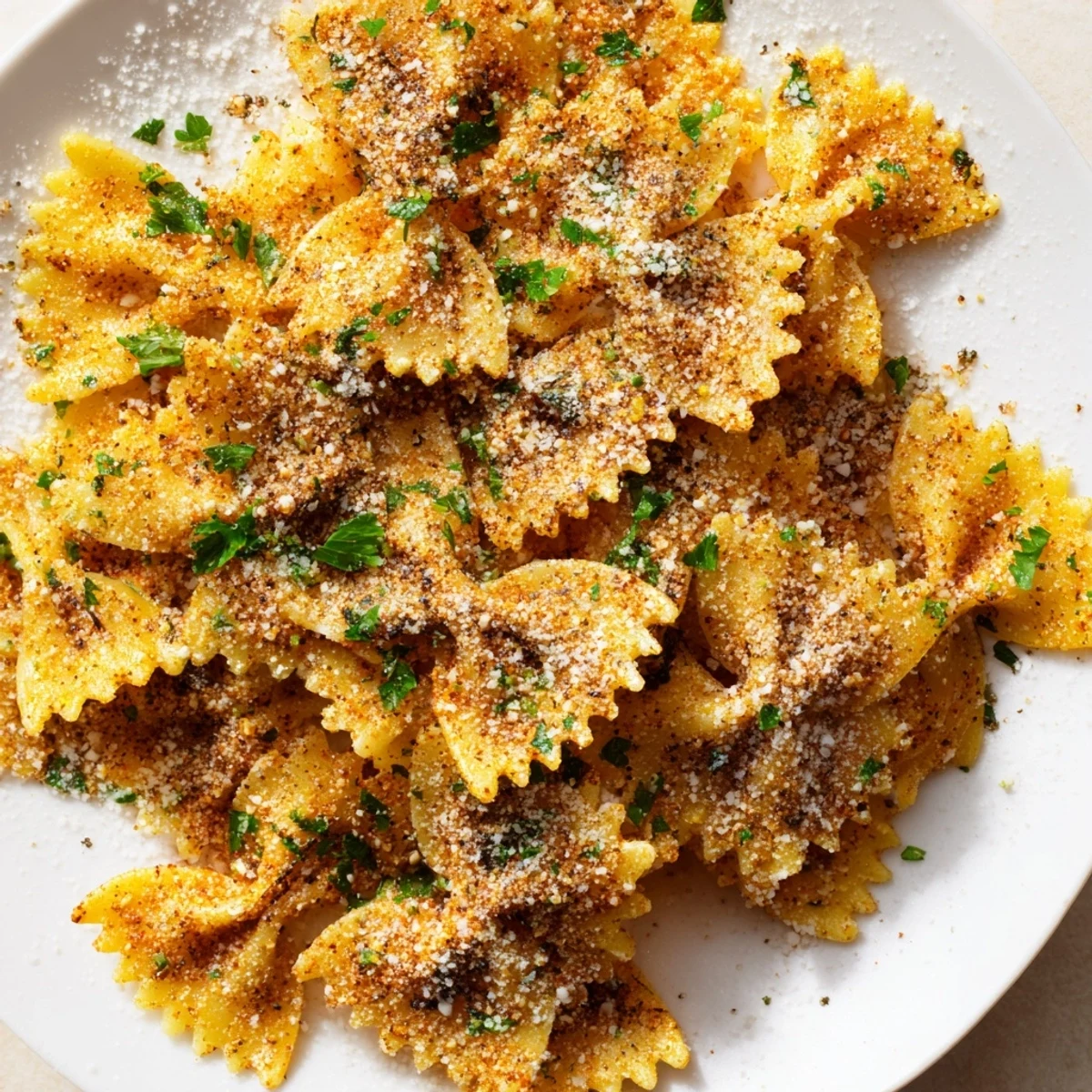 Crispy baked Lightened Christmas Pasta Chips, a lighter snack, perfect for holiday gatherings and sharing.