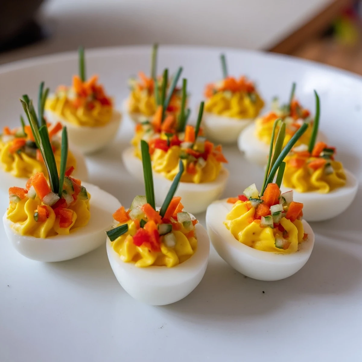 Easy Festive Deviled Eggs