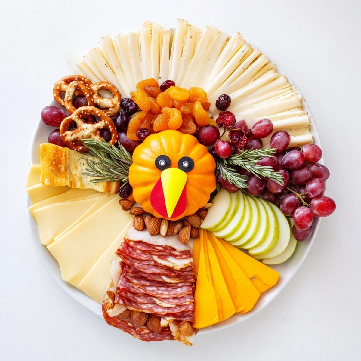 This festive Wheat Field Thanksgiving Turkey Board displays a colorful array of delicious Thanksgiving appetizers.