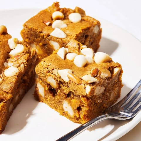 Maple Bourbon Pumpkin Blondies