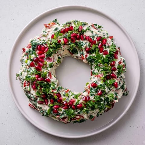 Red Pepper Spinach Wreath