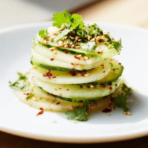 Jicama and Cucumber Slice Stack
