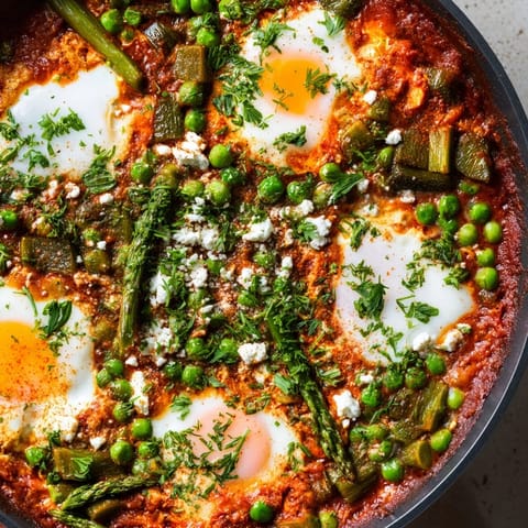 Pea and Broad Bean Shakshuka