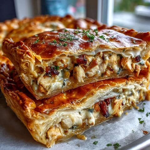 Golden Chicken and Leek Pie bursting with creamy filling and flaky crust.