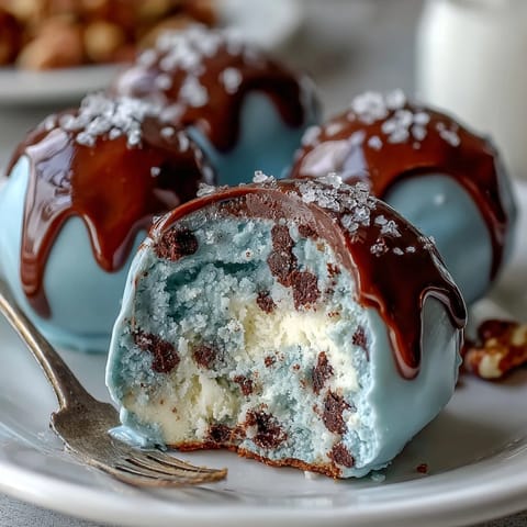 Vibrant robins egg blue cake pops with delicate chocolate speckles, perfect for Easter dessert tables and spring celebrations.