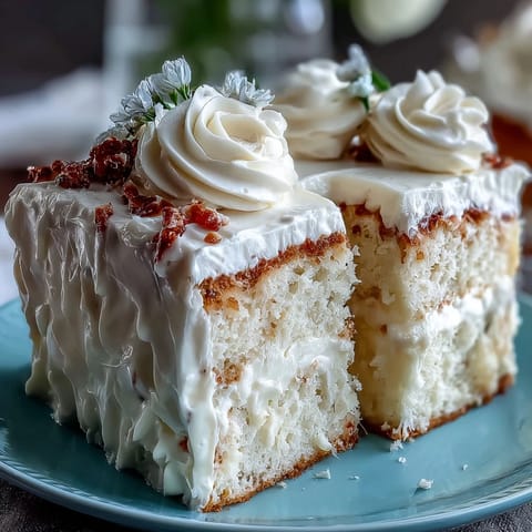 Spring-inspired layered cake with smooth buttercream frosting and edible floral decorations in gentle pastel hues.  