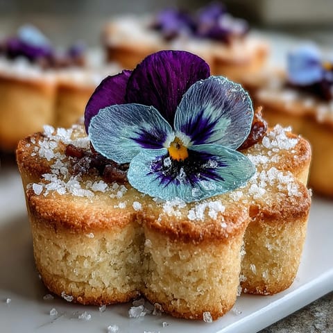 1. Delicate shortbread cookies topped with edible flowers, perfect for spring celebrations and tea parties.  