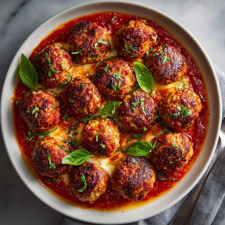 Baked Stuffed Cheese Turkey Meatballs arranged on a tray, steam rising and cheese oozing out.