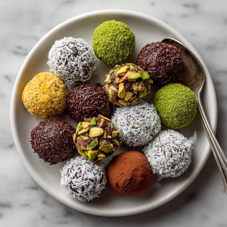 Chilled Avocado Chocolate Truffle Bites served as bite-sized, gluten-free treats for a modern dessert platter.