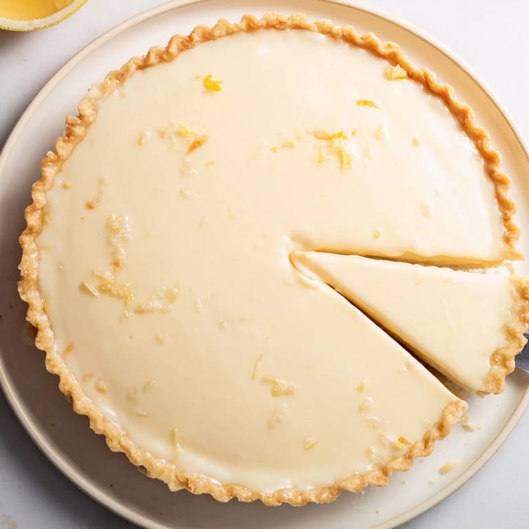 Homemade water pie filled with a custard-like layer, perfect for nostalgic dessert lovers.  