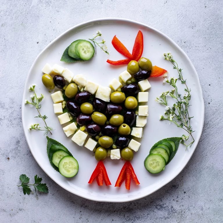 Mediterranean Colombe de la Paix Olive Platter: an appetizing arrangement perfect for sharing with friends and family.