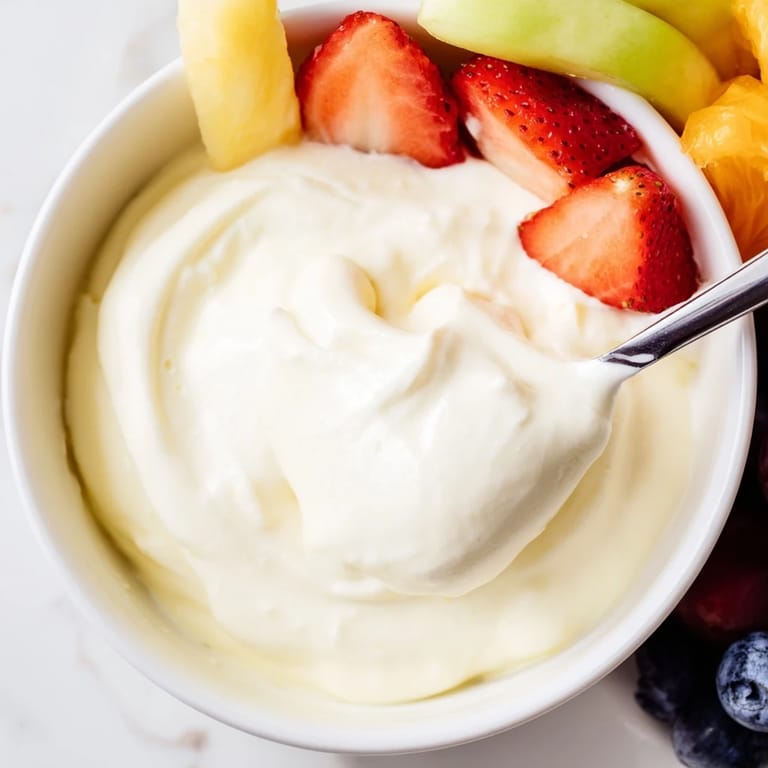 A sweet and easy cream cheese fruit dip: a party favorite with vibrant, fresh fruit.