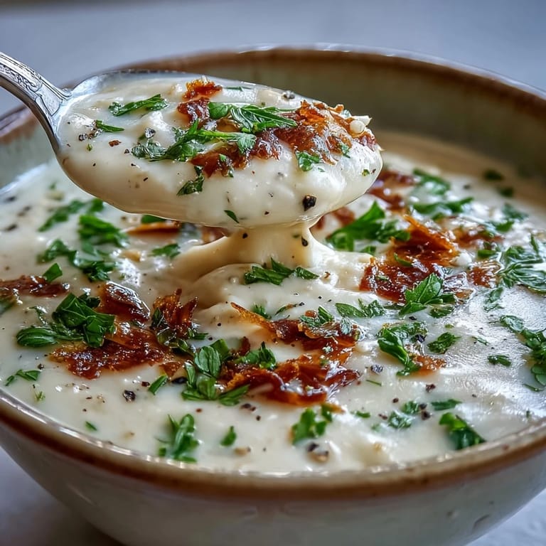 Grated Parmesan cheese crowns this velvety white bean and Parmesan soup.
