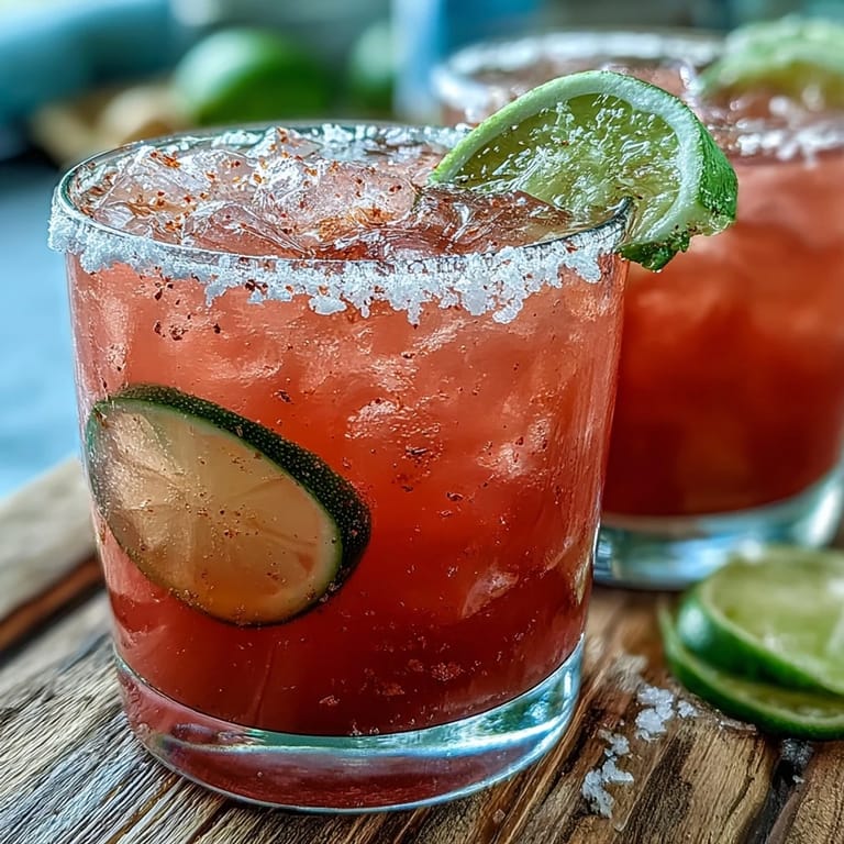 Chilled guava margarita cocktail featuring silver tequila and tropical nectar, ready to serve.