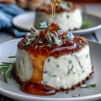 Silky Honey Lavender Panna Cotta with a delicate floral aroma and creamy texture, served chilled and drizzled with golden honey.